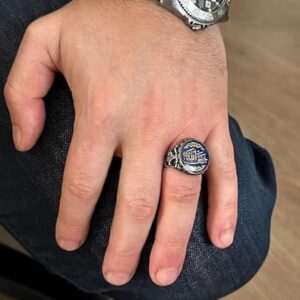 Erkekler İçin İslami Yüzük, 925 Ayar Gümüş Erkek Yüzüğü - Görsel 2