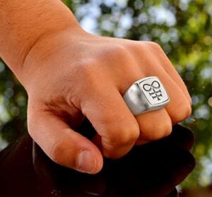 Erkekler için Sterlin Gümüş Lucifer Sembol Yüzüğü - Şeytani Leviathan Haçı Yüzük - Cesur İfade Mücevheri - Görsel 3