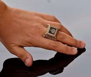 El Yapımı 925 Ayar Gümüş İslami Yüzük - Ayetel Kürsi Yazılı - Mükemmel Müslüman Hediyesi - Görsel 6