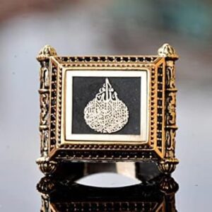 El Yapımı 925 Ayar Gümüş İslami Yüzük - Ayetel Kürsi Yazılı - Mükemmel Müslüman Hediyesi - Görsel 3