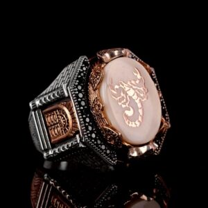 925 Ayar Gümüş Erkek Yüzük, Akrep Yüzük, Hayvan Tasarımlı Yüzük - Görsel 2