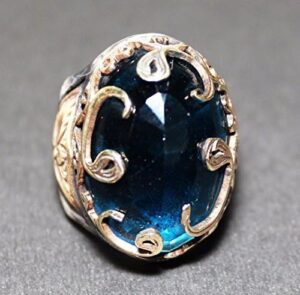 Sterling Gümüş Osmanlı İmparatoru Takı Vav Desenli Yüzük - Erkek veya Kadın Yüzüğü - Görsel 2