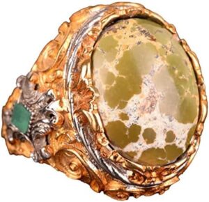 925 Ayar Gümüş Erkek Yüzük Doğal Arizona Turkuaz Taşı ile - Cesur ve Şık Tasarım, Günlük Kullanım ve Özel Günler İçin İdeal (Tarz-3) - Görsel 1