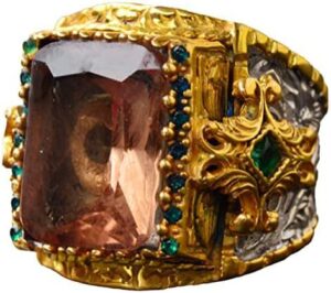 Sultanit Taşlı El Yapımı Yüzük, Altın Kaplama Sterlin Gümüş Erkek Yüzüğü - Dönüşüm ve Gizem Sembolü - Görsel 1