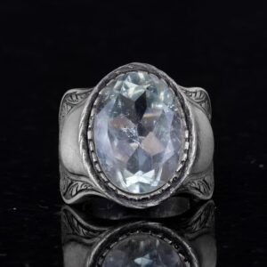 Doğal Taş Yüzük, 925 Ayar Gümüş Yüzük, (Yeşil Ametist) - Görsel 5