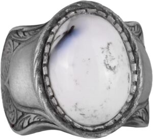 Dentritli Akik Erkek Yüzüğü, 925 Ayar Gümüş Yüzük - Görsel 1