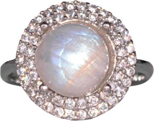 Gerçek Doğal Aytaşı Kadın Yüzük - 925 Ayar Gümüş Şık Tasarım - Görsel 1