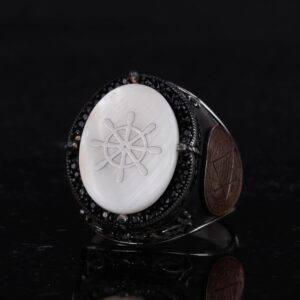 925 Ayar Gümüş El Yapımı Yüzük - Davut Yıldızı Takı (Gemi Dönmesi) - Görsel 6