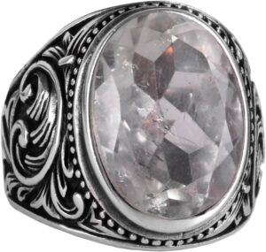 El Yapımı Yeşil Ametist Taş Yüzük - Spiritüel 925 Ayar Saf Gümüş Erkek Yüzük - Sezgi ve Koruma Tasarımı