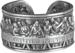 Leonardo Son Akşam Yemeği İsa Yüzük - 925 Ayar Gümüş El Yapımı Yüzük - Görsel 1