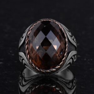 925 Ayar Gümüş Yüzük - Üretilmiş Taş Gümüş Yüzük - El Yapımı Yüzük (Üretilmiş sultanite) - Görsel 4