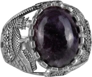 925 Ayar Katı Gümüş Erkek Yüzük, Taşlı Erkek Yüzük (Mavi Safir) - Görsel 1