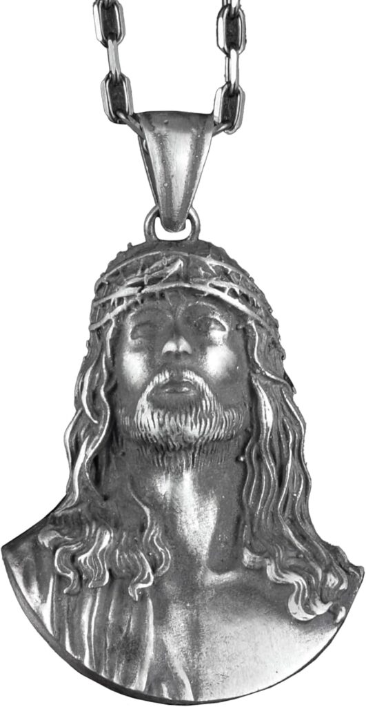 925 Ayar Gümüş Kolye - Gümüş İsa Mesih Kolyesi - Görsel 1