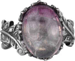 Gerçek Doğal Florit Taşlı Kadın Yüzüğü, Vintage Boho Tasarım - Görsel 1