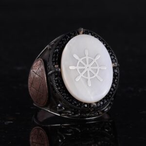 925 Ayar Gümüş El Yapımı Yüzük - Davut Yıldızı Takı (Gemi Dönmesi) - Görsel 5