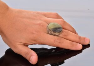 Gerçek Sarı Safir Taş Yüzük, Osmanlı Mühür Yüzüğü, 925 Ayar Gümüş Yüzük - Görsel 6