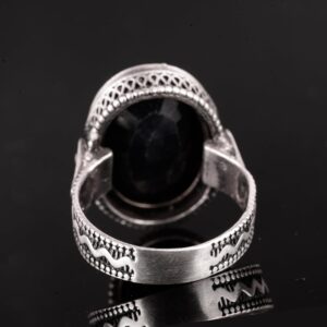 Gerçek Doğal Mavi Safir Taşlı Yüzük, 925 Ayar Gümüş Yüzük - Görsel 5