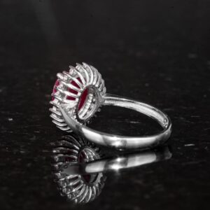 Sterling Gümüş Kadın Yüzük Gerçek Doğal Taş - Şık Tasarım (Yıldız Yakutu) - Görsel 7