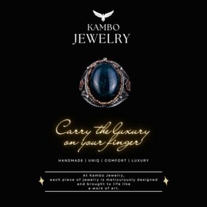 925 Ayar Saf Gümüş Yüzük, Erkekler İçin Gerçek Doğal Taş Yüzük (Yeşil Kan Taşı) - Görsel 7