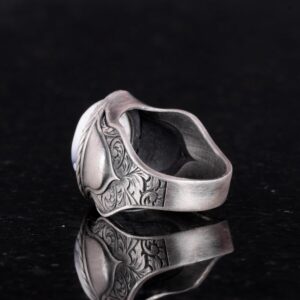 Dentritli Akik Erkek Yüzüğü, 925 Ayar Gümüş Yüzük - Görsel 5