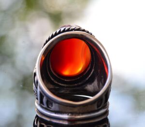 Erkekler için Zarif Doğal Taş Koleksiyonu: 925 Ayar Gümüş Yüzükler - Doğal Agat Taş Seçimi - Görsel 5