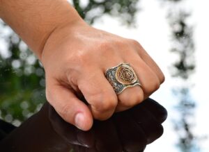 Çift Başlı Kartal Yüzüğü, Gümüş Kartal Yüzüğü, 925 Ayar Gümüş Erkek Yüzüğü, Büyük Yüzük - Görsel 7