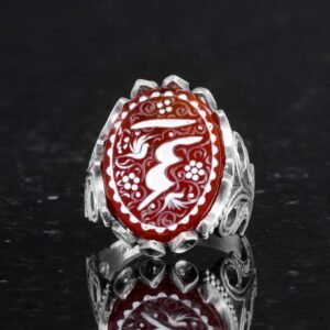 Dogal Akik Taşlı, Gümüş Yüzük, İslami Yüzük, Müslüman Yüzük - Görsel 4