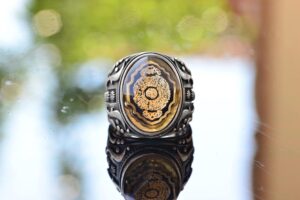 925 Ayar Gümüş İslami Yüzük, Hediye Olarak Müslümanlar İçin, Dini Takı, Özel Tasarım Yüzük - Görsel 4