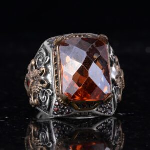 925 Ayar Gümüş El Yapımı Taş Yüzük (Sultanit Yapay Taş) - Görsel 4