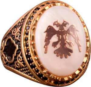 925 Ayar Gümüş Yüzük - Sembol Yüzükler - Erkek Yüzükleri (Çift Başlı Kartal) - Görsel 1