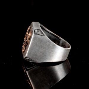 925K Gümüş Erkek Yüzük - İmza Yüzükleri - El Yapımı Yüzük (Akrep) - Görsel 4