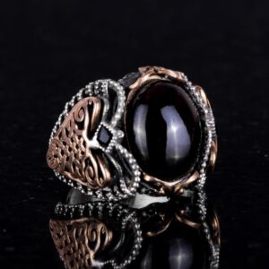 Gerçek Doğal Granat Taşlı Yüzük, 925 Ayar Gümüş Yüzük - Görsel 3