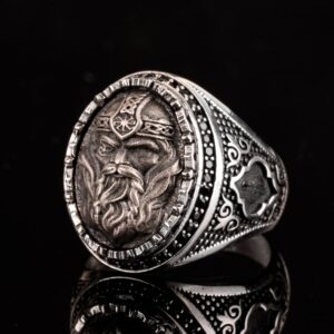 925 Ayar Gümüş Erkek Viking Savaşçı Yüzük - Cesur ve Tarihi Tasarım, Günlük Kullanım ve Özel Günler İçin İdeal - Görsel 4