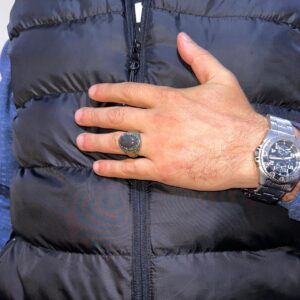 925 Ayar Gümüş Yüzük ile Gerçek Oval Opal Taşı - Özgün İfadelere Sahip Takı Parçası - Görsel 3