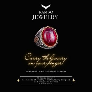 925 Ayar Gümüş Erkek Yüzüğü, El Yapımı Doğal Yıldız Yakut Taşlı Yüzük - Görsel 7