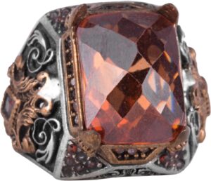 925 Ayar Gümüş El Yapımı Taş Yüzük (Sultanit Yapay Taş) - Görsel 1