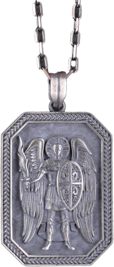Melek Gabriel Kolye - 925K Gümüş Gotik Kolye - Görsel 1