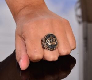 925 Ayar Gümüş Kral Taç Yüzük - Doğal Oniks Taşı - Erkekler için Görkemli Takı - Görsel 7