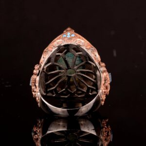 Gerçek Doğal Drusy Kristal Kuvars Taş Yüzük, 925 Ayar Gümüş Yüzük Erkekler İçin - Görsel 7