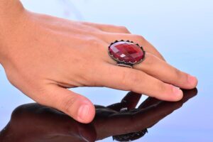 Erkekler için 925 Ayar Gümüş Yüzükler Gerçek Taşlarla - El Yapımı Zarafet & Çeşitli Taşlar Koleksiyonu (Doğal Yakut) - Görsel 6