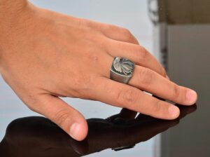 El Yapımı Kartal Başı Yüzük, Gümüş Erkek Yüzüğü - Özgürlüğün ve Gücün Sembolü - Görsel 6