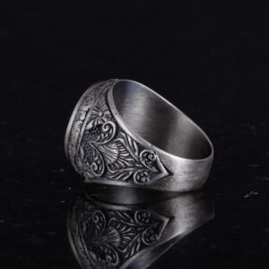 Haç Yüzük - Erkek 925 Ayar Gümüş Hristiyan Yüzüğü - İsa Yüzüğü - Görsel 7