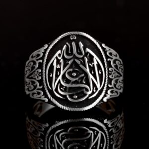925 Ayar Gümüş Erkek Yüzük, İslami Yüzük - Görsel 2
