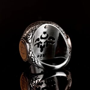 925 Ayar Gümüş Erkek Yüzük, Davut Yıldızı, Süleyman Yüzüğü, Yahudi Yüzüğü - Görsel 8