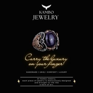 Doğal Cabochon Mavi Safir Taşı, 925K Sert Gümüş Erkek Yüzük, El Yapımı Şıklık - Görsel 7