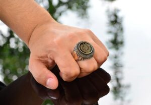 İslami Felak Surah Yüzüğü, Gümüş Yüzük, 925 Ayar Gümüş Erkek Yüzüğü, Büyük Yüzük - Görsel 7