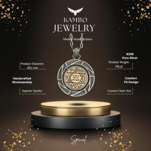 925 Ayar Gümüş Erkek Kolye - Hayvan Temalı, Gotik Temalı Takı (David Yıldızı) - Görsel 5