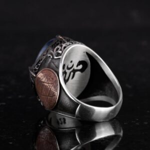 Yıldız David Yüzüğü - El Yapımı Yüzük - 925 Ayar Gümüş Erkek Yüzüğü (Çapa ve İp) - Görsel 7