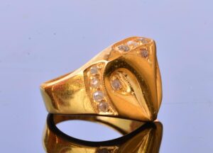 Gerçek Elmas Taş Yüzük, 2.5 Karat Baykuş Yüzüğü, Gümüş Altın Kaplama - Görsel 4