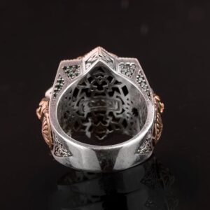 Allah yazılı İslami, 925 Ayar Gümüş Yüzük Erkekler için - Görsel 6